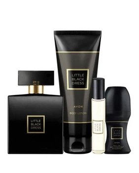 Парфюмерный набор Avon Little Black Dress для Нее 4-в-1 Парфюмированная вода 50 мл + Парфюмированный лосьон для тела 125 мл + Мини-спрей 10 мл + Дезодорант-антиперспирант с шариковым аппликатором 50 мл
