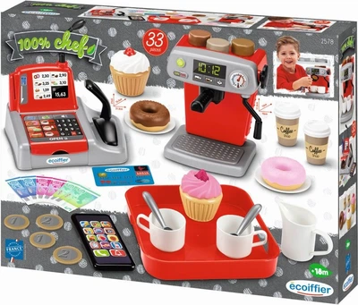 Ігровий набір Ecoiffier 100% Chef Coffee Shop 33 предмети (3280250025788)