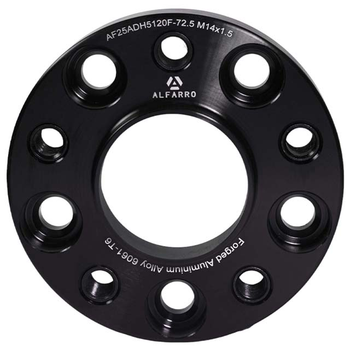 Колесная проставка-адаптер ALFARRO 1 шт. 25 мм PCD 5x120 DIA 72.6 с футорками 14x1.5 для BMW (Кованая)