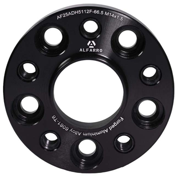 Колесная проставка-адаптер ALFARRO 1 шт. 25мм PCD 5x112 DIA 66.6 с футорками 14x1.5 для Audi, Mercedes-Benz (Кованая)