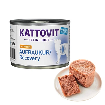 Повнораціонний беззерновий вологий лікувальний корм Kattovit Veterinary для котів у період відновлення, банка 185г