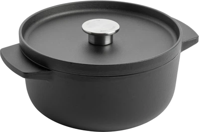 Каструля чавунна з кришкою KitchenAid Matte Oven-to-table 22 см 3.3 л Чорна (CC004899-001)