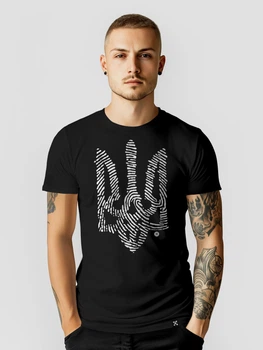 Футболка мужская Dubhumans Nation Code с гербом тризуб Черный 3XL (NC-TM-B-3XL)