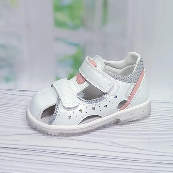 Детские босоножки для девочки Clibee р.29 18 см белые 35546