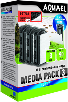 Wkład gabkowy AquaEl FZN mini CarboMax 3 szt (5905546192262)