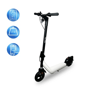 Електросамокат OKAI Zippy ES50С Black 8" 250W/500W, 5.2Ah, 20 km, 25 km/h, 10°, 13.5 kg (ES50C-B)