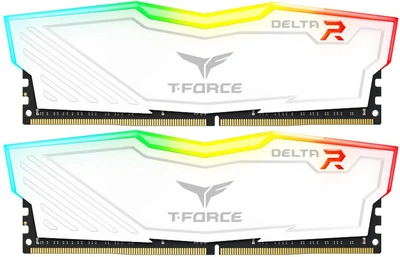 Оперативная память Team T-Force Delta DDR4-2666 8192MB PC-21300 (Kit of 2x4096) White RGB LED (TF4D48G2666HC15BDC01)