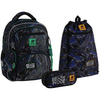 Шкільний набір Kite Education Beast Mode SET_K25-773M-3 (рюкзак, пенал, сумка)