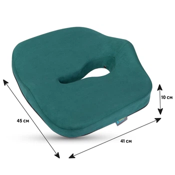 Ортопедична подушка для сидіння Max Comfort (від геморою, простатиту, подагри), Correct Shape смарагдовий