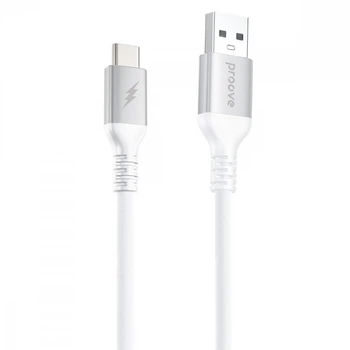 Кабель Proove ReGen Silicone USB to Type-C 3A (1м) белый