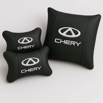 Комплект подушек в авто для поясницы и подголовника с логотипом CHERY (от 2013 года)