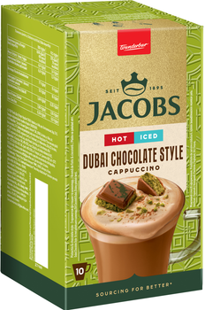 Кавовий напій Jacobs Dubai Chocolate Style Cappuccino розчинний 19.5 г x 10 шт (8711000692462)