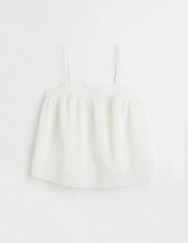Майка H&M Ж1117865 (10474325) колір білий (Ж1117865 - 209406)