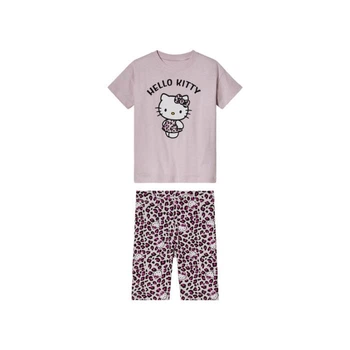 Пижама для девочки Hello Kitty детский комплект для дома футболка и шорты Lupilu 98-104 см (2-4Y), разноцветный