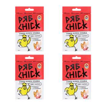 Набор Слайсы 4шт РябChick Куриные с Паприкой и Перцем Сушеные 30g