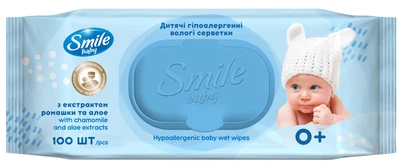 Серветки вологі Екстракт ромашки і алое Smile Baby 42113961 (4823071653960A) shop (4823071653960)