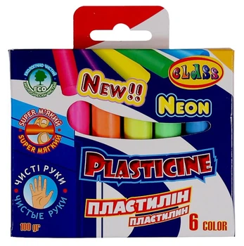 Пластилин CLASS Чистые руки 6 цв. / 7630 / NEON 100г. (8591662763003)(SC) shop (8591662763003)