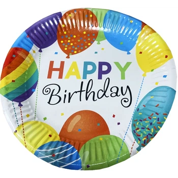Бумажная тарелка Happy Birthday Party Хата 1502-5771 17 см 6 шт (2000990660473A) shop (2000990660473)