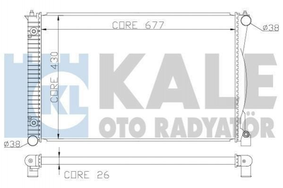 Радіатор охолодження Audi A4/6,Passat,Skoda SuperB I 1.8/2.3 KALE 367500 Audi A4, A6; Volkswagen Passat; Skoda Superb 4B0121251G, 8D0121251AC, 8D0121251AJ