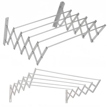 Выдвижная настенная сушилка для белья SKLM-4 (100x70x26,5 см) / Вешалка сушилка для одежды / Сушка для вещей