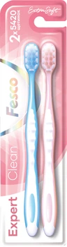 Набір зубних щіток Fesco Expert Clean Soft М'які рожева та блакитна 2 шт (4820204702311)