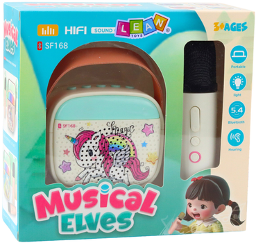 Набір для караоке Lean Toys Єдиноріг з Bluetooth-динаміком 24545 (5905991056720)