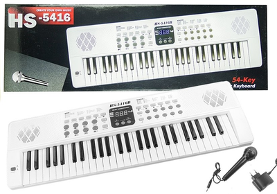 Pianino elektryczne Lean Toys HS-5416B z mikrofonem USB 1277 (5905991032366)