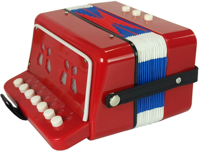 Akordeon dziecięcy Lean Toys z muzyką Czerwony 9422 (5904204754392)