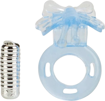 Віброкільце з метеликом California Exotic Novelties Butterfly Enhancer 6х2 см Блакитне (716770055422)