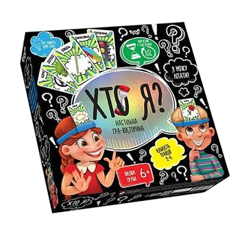 Настільна гра "Хто я?" Danko Toys HIM-02-02, 108 карток українською мовою