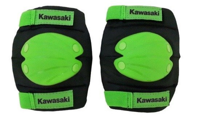 Komplet ochraniaczy Kawasaki na łokcie i kolana rozmiar M Czarno-zielony (5905279820371)