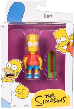Ігрова фігурка JAKKS Pacific Simpsons Bart Figure with Skateboard Барт зі скейтбордом, 10см