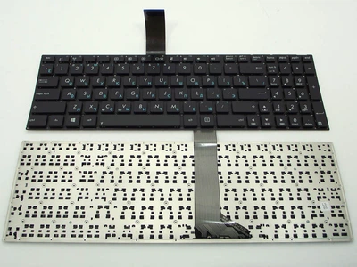 Клавиатура для ASUS K56, A56, K56CA, K56CB, K56CM, S56, S505, R505, S56CA, S56CB, S56CM, S56CX (RU Black без рамки, контакти з лицьової сторони) (62552)