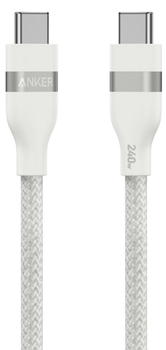 Kabel Anker USB-C to USB-C 240W 0.9m White (A81D5H21)