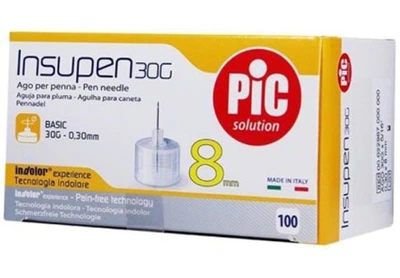 Голки 8 мм для шприц-ручкок інсулінових - Insupen 30G, 100 шт