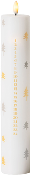 Świeca Sirius Silver Trees Kalendarz LED 29x5 cm (5707310807071)