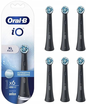 Wymienne końcówki Oral-B iO Ultimate Clean 6 szt czarne (8700216194693)