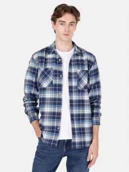 Рубашка хлопковая мужская Colin's CL1073069BLI S Indigo Blue (8684112595245)