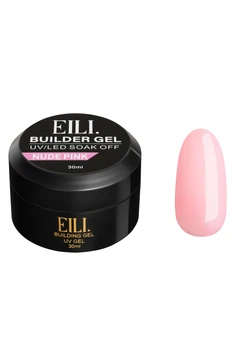 Гель для наращивания ногтей EILI Builder Gel Nude Pink 30мл - камуфлирующий гель средней вязкости нюдовый-розовый