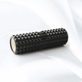 Масажний ролик MORO для фітнесу 45х12 см Чорний (M-4807BL-L)