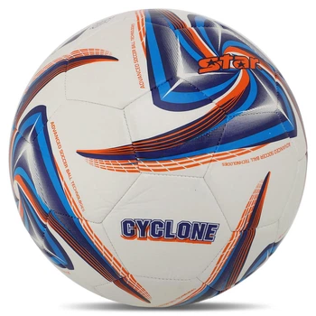 Мяч футбольный Star Cyclone 8674 размер №4 для тренировок и мини-футбола White-Multicolor