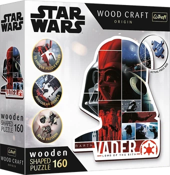Пазл Trefl Wooden Star Wars Дарт Вейдер 160 елементів (5900511201901)