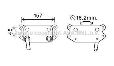 Радіатор масла, двигательное масло VO3154 AVA QUALITY COOLING AVA COOLING VO3154 Volvo V70, S60, C70, S80, XC90, XC70 31201910, 8653372, 8677974