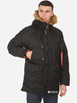 Парка Alpha Industries Slim Fit N-3B Parka 2XL Black/Orange