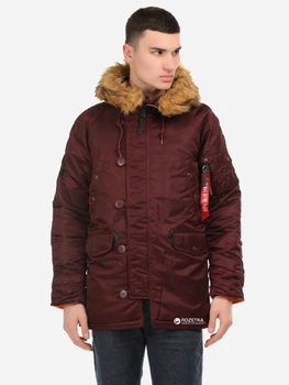 Парка Alpha Industries Slim Fit N-3B Parka L Maroon/Orange