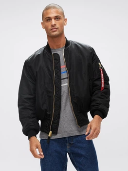 Бомбер чоловічий Alpha Industries MA-1 Blood Chit MJM21300C1 4XL Чорний (640631680617)