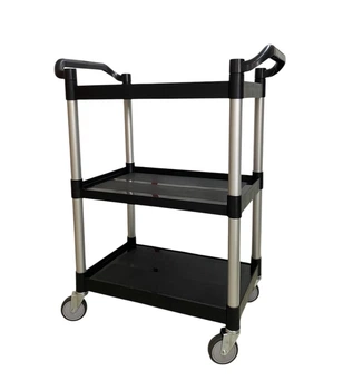 Тележка сервировочная маленькая черная One Chef NK-410007
