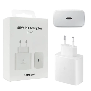 Сетевое зарядное устройство Samsung 45W / 3A Type-C быстрая зарядка Super Fast Charge и Power Delivery White