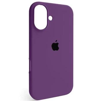 Чохол Fiji Silicone Case для Apple iPhone 16 бампер накладка Soft Touch з мікрофіброю Purple