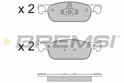 Комплект тормозных колодок DACIA LOGAN, RENAULT CLIO, RENAULT LOGAN/STEPWAY, BREMSI (BP3662)
